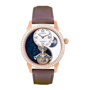 RESIDENCE Automatikuhr, Yin Yang Tag+Nacht Crystals vergoldet