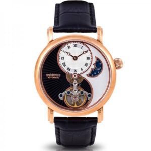 RESIDENCE Automatikuhr, Yin Yang Tag+Nacht klein vergoldet