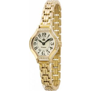 ROSEMONT Anitique Tea Rose Retro Damenuhr, vergoldet