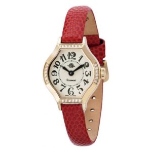 ROSEMONT Anitique Tea Rose Retro Damenuhr, vergoldet LB rot