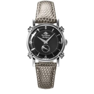 ROSEMONT Vintage Quartz Damenuhr Edelstahl schwarz grau