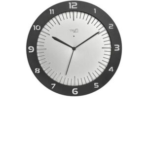 TFA Lumoclock, Funk Wanduhr mit Beleuchtung, grau