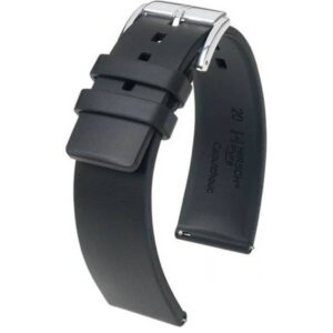 Uhrenband HIRSCH Kautschuk Pure schwarz, 22mm