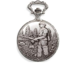 Vintage Taschenuhr Handaufzug, Fischer chromé