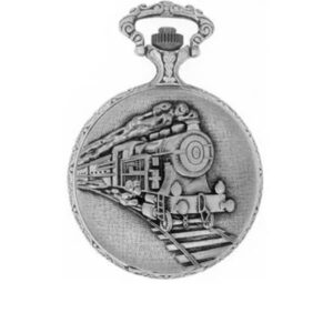 Vintage Taschenuhr Quartz, Lokomotive chromé
