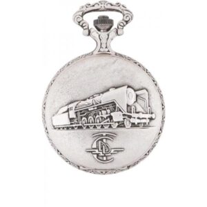 Vintage Taschenuhr Quartz, Lokomotive Retro chromé