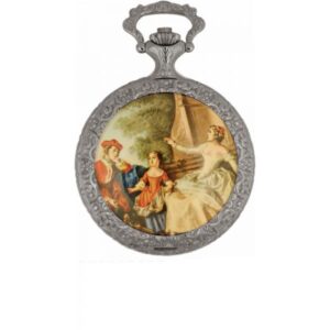 Vintage Taschenuhren Quartz, Barock Arie silber