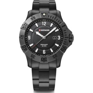 WENGER Seaforce 43, Taucheruhr Edelstahl schwarz