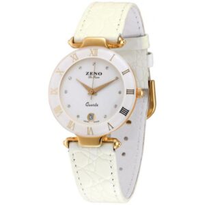 ZENO, CL Quartz Uhr, weiss 33mm