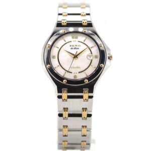 ZENO, De Luxe Quartzuhr, Hartmetall bicolor rund