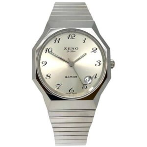 ZENO Octo Saphir 35 Herren Edelstahl mit Datum