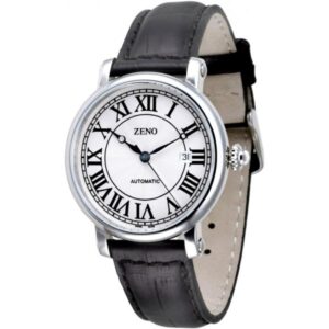 ZENO Retro Roma Art Deco XL, Automatik Uhr, Edelstahl