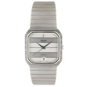 ZENO, Saphir Carré, Quartzuhr, silber