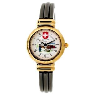 ZENO, Spangenuhr Q, Ethno gold-schwarz