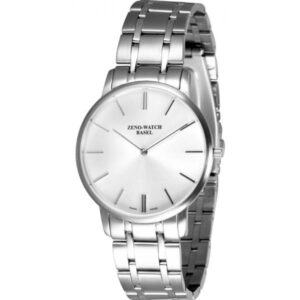 ZENO-WATCH BASEL, Bauhaus Armbanduhr Quartz, Edelstahl silber