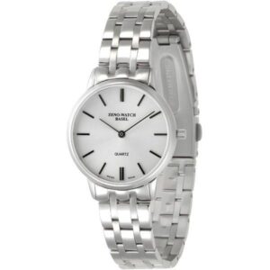 ZENO-WATCH BASEL, Bauhaus Damenuhr Quartz, Edelstahl silber
