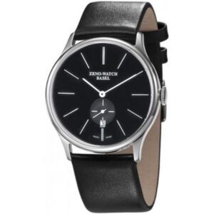 ZENO-WATCH BASEL, Bauhaus Quartuhr schwarz