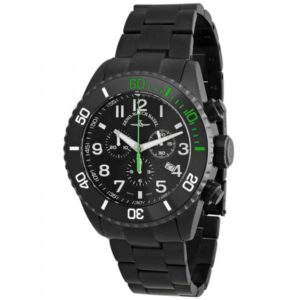 ZENO-WATCH BASEL, Diver Ceramic Chrono Quartz, Stahl schwarz/grün MB