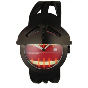 ZENO-WATCH BASEL, Gladiator XL Quartzuhr Edelstahl schwarz, rot