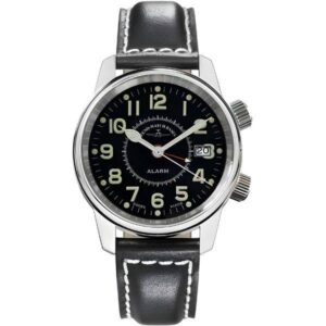 ZENO-WATCH BASEL, Pilot Classic Alarm Automatik Fliegeruhr limitiert