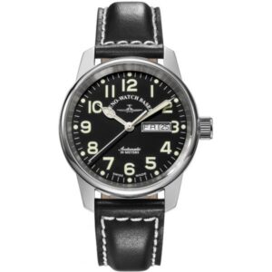 ZENO-WATCH BASEL, Pilot Classic Automatik Fliegeruhr Tag Datum