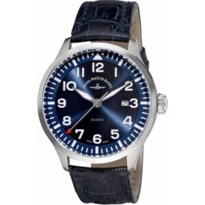 ZENO-WATCH BASEL, Pilot Navigator Quartz Fliegeruhr blau