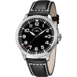 ZENO-WATCH BASEL, Pilot Navigator Quartz Fliegeruhr schwarz