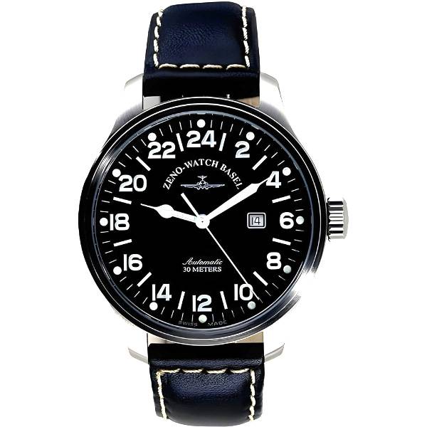 zeno watch basel pilot oversized xl 24 stundenanzeige automatik