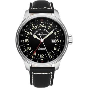 ZENO-WATCH BASEL, Pilot Oversized XL 24 Stundenanzeige GMT