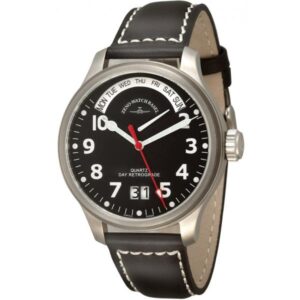 ZENO-WATCH BASEL, Pilot Oversized XL Quartz Fliegeruhr Tag und Datum