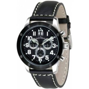 ZENO-WATCH BASEL, Pilot Precision Chrono Screws 5040 schwarz