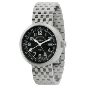 ZENO-WATCH BASEL, Pilot Rondo Quartz Fliegeruhr, GMT schwarz