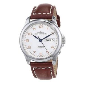 ZENO-WATCH BASEL, Retro Basic, Automatik Uhr, Tag Datum, weiss/rosé