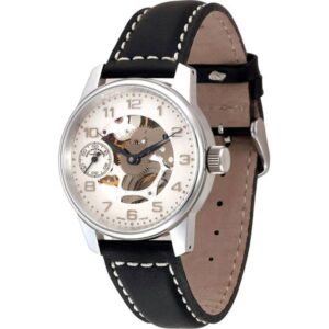 ZENO-WATCH BASEL, Retro Classic, Handaufzug Skelettuhr, Edelstahl