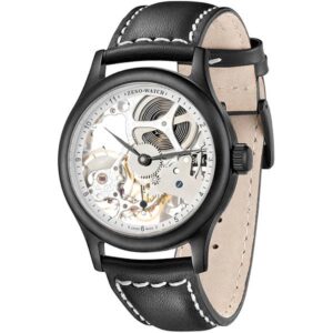 ZENO-WATCH BASEL, Retro XL Skelettuhr Ltd, Handaufzug schwarz