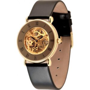 ZENO-WATCH BASEL, Skelett Handaufzuguhr, vergoldet