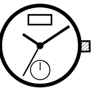 Kleinuhrwerk Quarz Ronda 5010.B Big Date 12, CHR