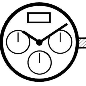 Kleinuhrwerk Quarz Ronda 5040.B KLS, CHR, Big Date 12