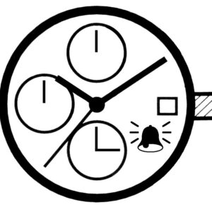 Kleinuhrwerk Quarz Japan YM62 KLS, D3, Alarm-Z, CHR