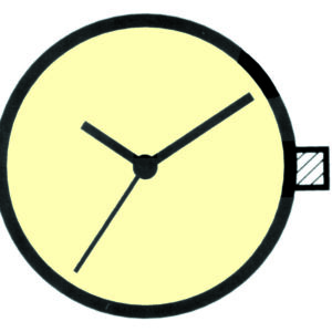 Kleinuhrwerk Quarz Miyota 0U30 SC, Leuchtzifferblatt