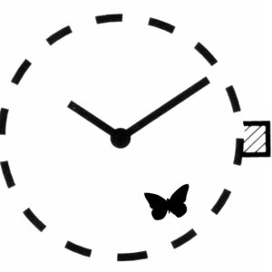 Kleinuhrwerk Quarz Miyota 2034 Sek.-Scheibe auf ZB, Motiv