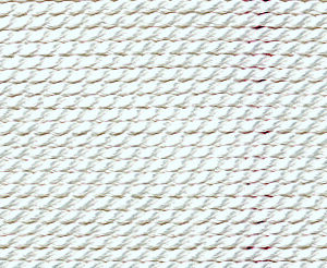 Perlseide Natur weiß Nr-5-0,65mm - 2m / 1 Nadel