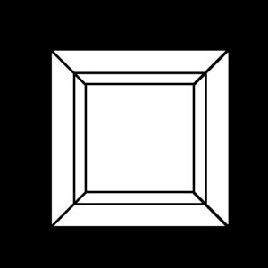 Spinell, Synthese,Carree 4,00x4,00mm aquamarinfarben