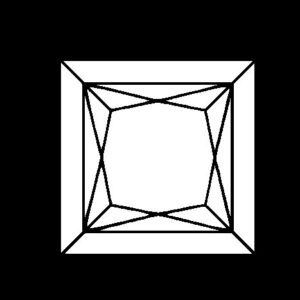 Zirkonia Carree 10,00x10,00mm weiß Prinzessschliff