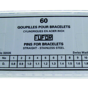 Bandstifte Sortiment Edelstahl Länge 30,00mm Ø 0,80-1,80mm, zylindrisch, Inhalt 60 Stk.