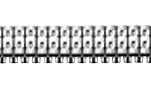 Flex-Metallband Edelstahl 14mm weiß mattiert/poliert mit Teleskopanstoß