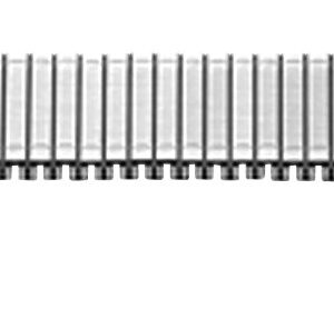 Flex-Metallband Edelstahl 20mm weiß poliert/mattiert mit Teleskopanstoß