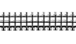 Flex-Metallband Edelstahl 12mm weiß sandgestrahlt/poliert mit Teleskopanstoß