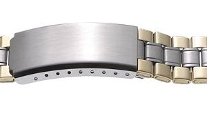 Metallband Edelstahl 20mm bicolor poliert/mattiert