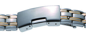 Metallband Edelstahl 16mm bicolor mattiert/poliert